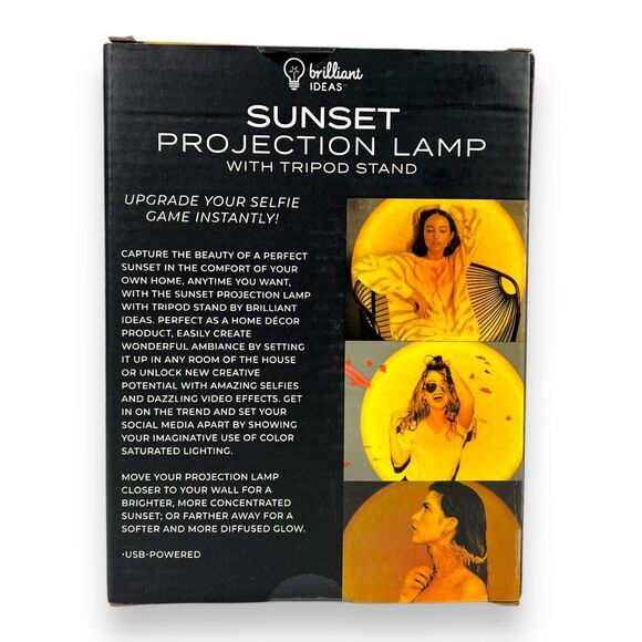Sunset Projection Lamp 360 Degree Swivel Tripod Selfie Atmosphere Mood Light USB - Picture 6 of 13
